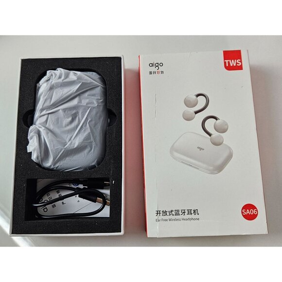 Aigo SA06 Wireless Bluetooth Earphones Ear Clip 70-Hour Battery ENC Noise Cancel - Picture 6 of 6